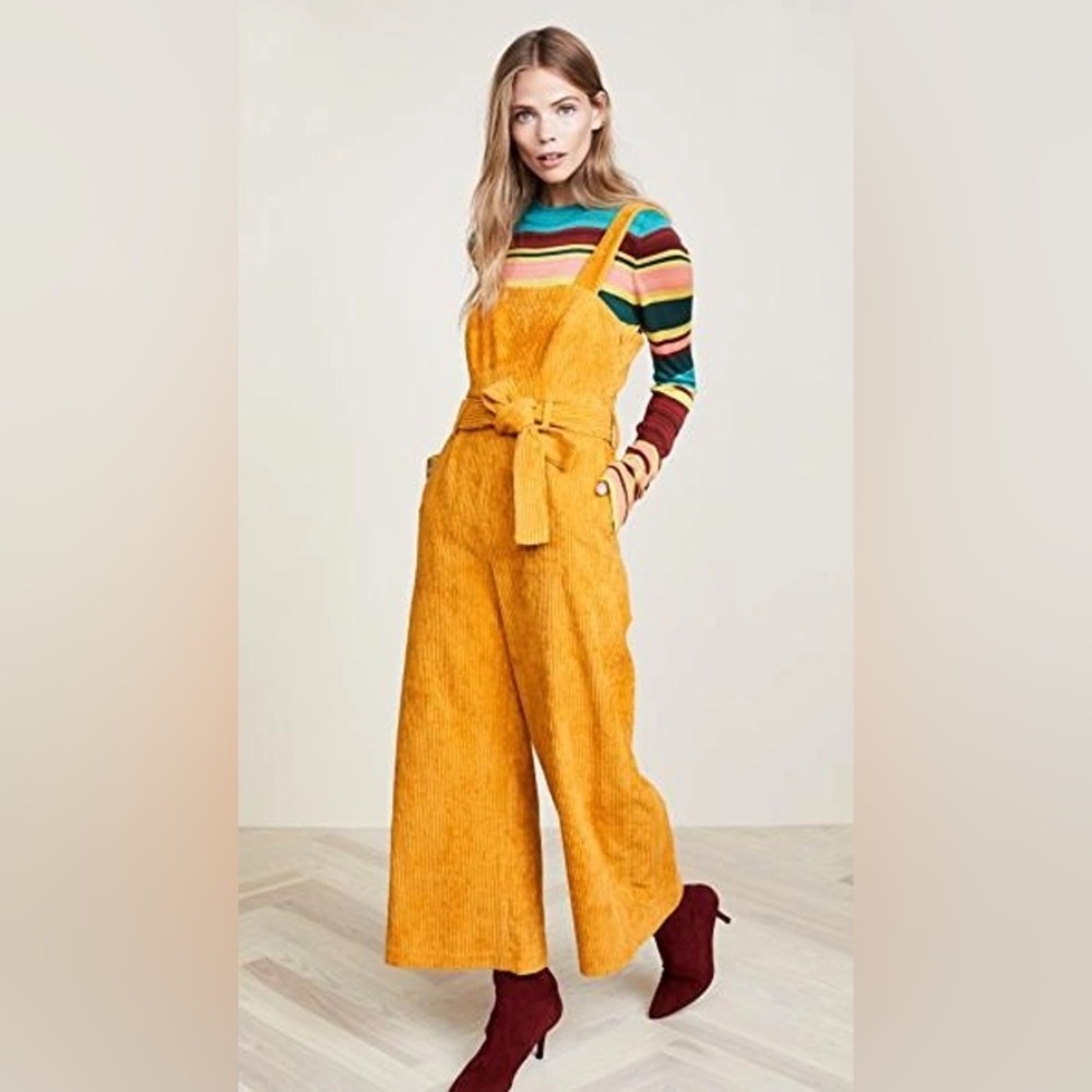 MARA HOFFMAN Idola Corduroy Jumpsuit In Mustard